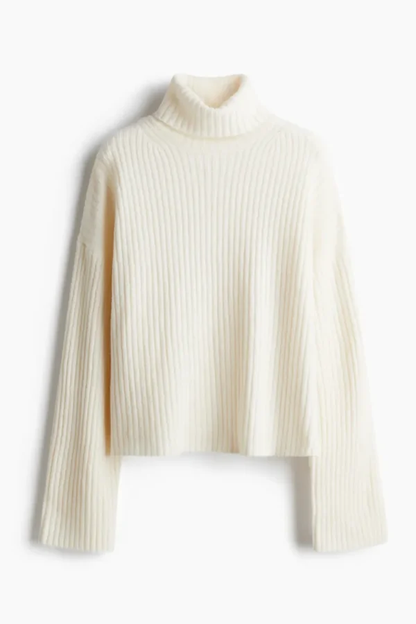 Oversized polo-neck jumper - Image 3